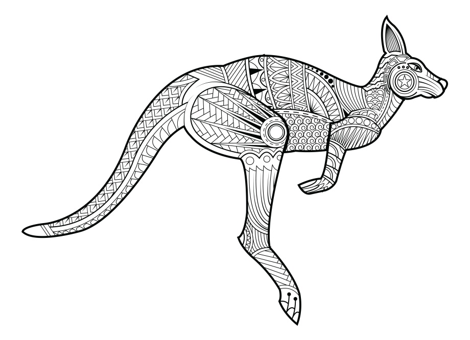 kangaroo hand drawn fiction abstract short story of relationships